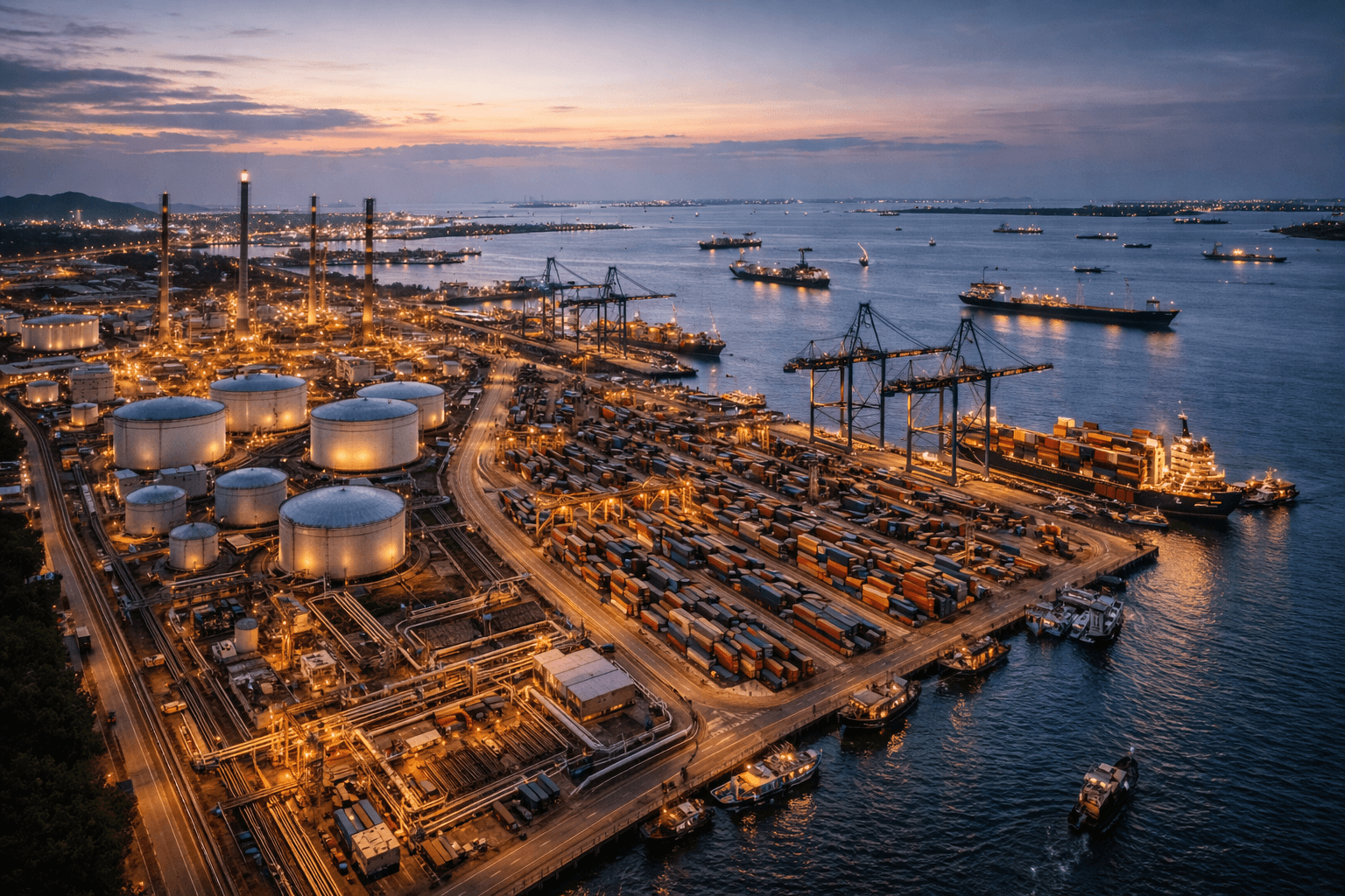 Global trade and refinery logistics network